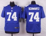 nike new york giants #74 schwartz blue elite jerseys