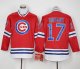 mlb chicago cubs #17 kris bryant red long sleeve jerseys