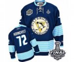Men's Reebok Pittsburgh Penguins #72 Patric Hornqvist Authentic Navy Blue Third Vintage 2017 Stanley Cup Final NHL Jersey