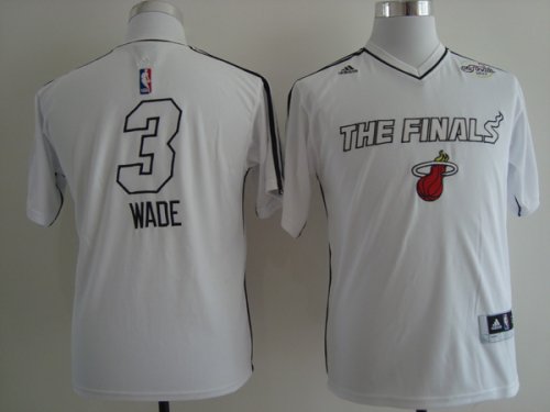 nba miami heat #3 wade white jerseys [2013 finals]