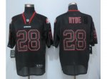 Nike San Francisco 49ers #28 Hyde Black Jerseys [Lights Out Elit