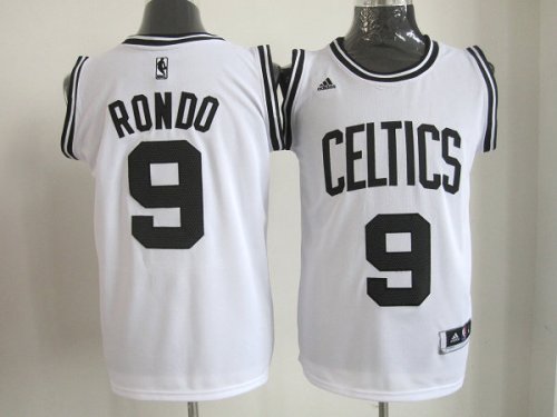nba boston celtics #9 rondo white and black jerseys