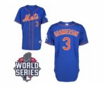 2015 World Series mlb jerseys new york mets #3 granderson blue[n