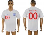 Custom England 2018 World Cup Soccer Jersey White Short Sleeves