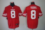 nike nfl san francisco 49ers #8 young elite red jerseys