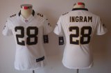 nike women nfl new orleans saints #28 ingram white jerseys [nike