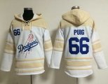 mlb jerseys los angeles dodgers #66 Puig White Sawyer Hooded Sw