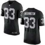 Men's Oakland Raiders #33 DeAndre Washington Black Elite Nike NFL Jerseys