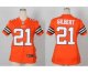 nike women nfl cleveland browns #21 gilbert orange jerseys