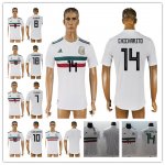 2018 Mexico Away White Soccer Jersey Short Sleeves
