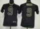 nike youth nfl new orleans saints #9 brees black jerseys [lights