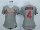 women mlb st. louis cardinals #4 yadier molina grey majestic cool base jerseys