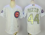 youth mlb chicago cubs #44 anthony rizzo white 2017 gold program cool base champion stitched baseball jerseys
