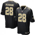 Men's NFL New Orleans Saints #28 Adrian Peterson Nike Black Game Jerseys