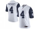 Youth Nike Dallas Cowboys #4 Dak Prescott White Stitched NFL Rush Jersey