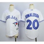 youth mlb toronto blue jays #20 josh donaldson white majestic cool base jerseys
