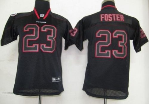 nike youth nfl houston texans #23 foster black jerseys [lights o