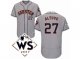 Men MLB Houston Astros #27 Jose Altuve Grey 2017 World Series Flex Base Jersey