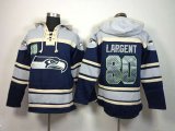 nike nfl seattle seahawks #80 largent grey-blue [pullover hooded