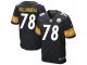 Nike Pittsburgh Steelers #78 Alejandro Villanueva Black elite Je