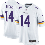 Men's Minnesota Vikings #14 Stefon Diggs White Nike NFL Game Jerseys