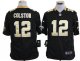 nike nfl new orleans saints #12 colston black jerseys [game]