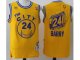 nba golden state warriors #24 rick barry gold throwback the city stitched jerseys