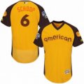 men's majestic baltimore orioles #6 jonathan schoop yellow 2016 all star american league bp authentic collection flex base mlb jerseys