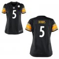 Women NFL Pittsburgh Steelers #5 Josh Dobbs Nike Black 2017 Draft Pick Game Jersey