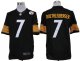 nike nfl pittsburgh steelers #7 roethlisberger black jerseys [ni