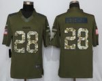 Men NFL New Orleans Saints #28 Adrian Peterson Nike Green Salute To Service Limited Jersey