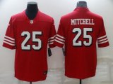 Football New San Francisco 49ers #25 Elijah Mitchell Red Jersey