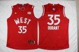 2016 nba all star oklahoma city thunder #35 kevin durant red red