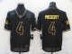 Football Dallas Cowboys #4 Presscott Stitched Black 2020 Salute To Service Limited Jersey