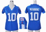 nike women nfl new york giants #10 manning blue jerseys [draft h