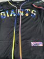 Custom Black Fashion Giants Baseball Jersey