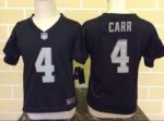 Toddlers Nike Oakland Raiders #4 Carr Black jerseys