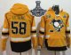 men nhl pittsburgh penguins #58 kris letang gold sawyer hooded sweatshirt 2017 stadium series stanley cup finals champions stitched nhl jersey