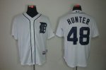mlb detroit tigers #48 torii hunter white jerseys [cool base]