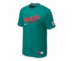 MLB Washington Nationals Green Nike Short Sleeve Practice T-Shir