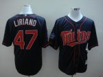 Baseball Jerseys minnesota twins #47 liriano blue 2010