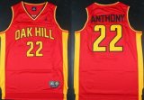 Oak Hill Academy #22 Carmelo Anthony Red Swingman Jersey