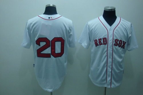 Baseball Jerseys boston red sox #20 youkilis white(cool base)