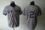Baseball Jerseys new york yankees #2 jeter grey[DJ3K patch]