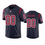 Houston Texans #00 Men's Navy Custom Color Rush Limited Jersey
