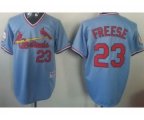 mlb st.louis cardinals #23 freese blue [throwback]