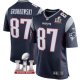 Youth NIKE NFL New England Patriots #87 Rob Gronkowski Navy Blue Super Bowl LI Bound Jersey