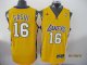 Basketball Jerseys los angeles Lakers #16 gasol yellow[2011 swin