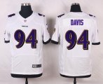 nike baltimore ravens #94 davis white elite jerseys