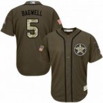 mlb majestic houston astros #5 jeff bagwell green salute to service jerseys